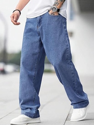 Lymio Baggy Denim Jeans Pants for Men
